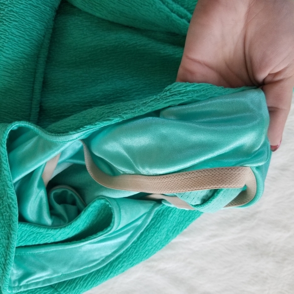 BCBGeneration Teal One Sleeve Asymmetric Bodycon Mini Dress - Picture 8 of 8